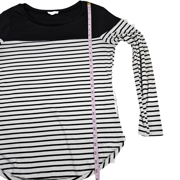 Agaci Long Sleeved Striped Shirt, Size Large, Black/White Stripes - Picture 8 of 10